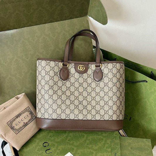 Gucci Brown Ophidia Mini Tote Bag