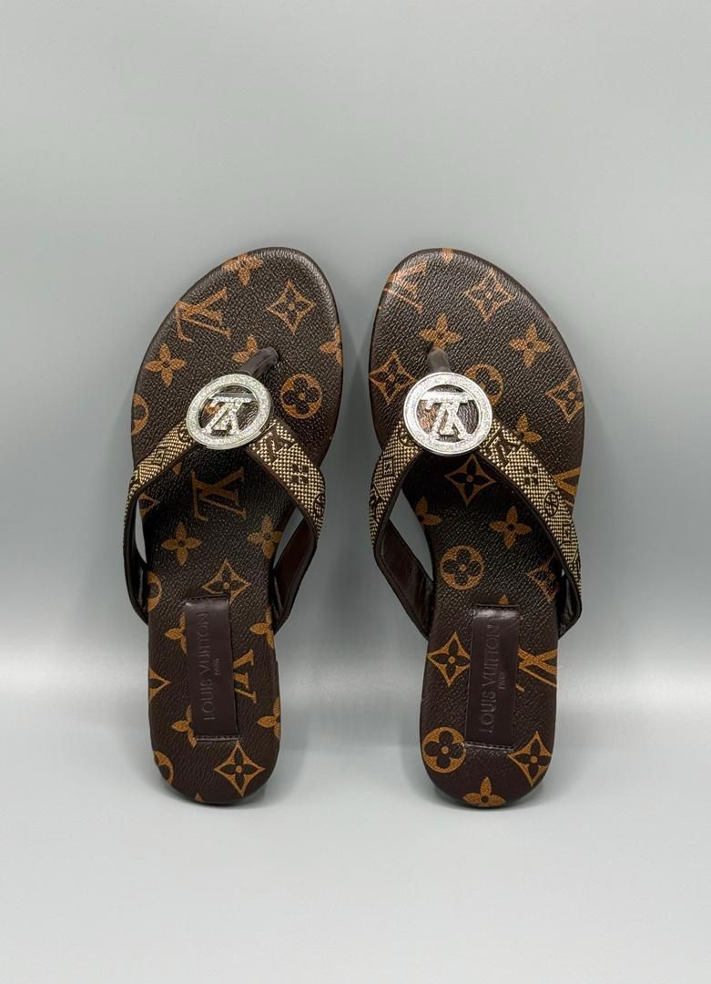 LV Brown Slippers